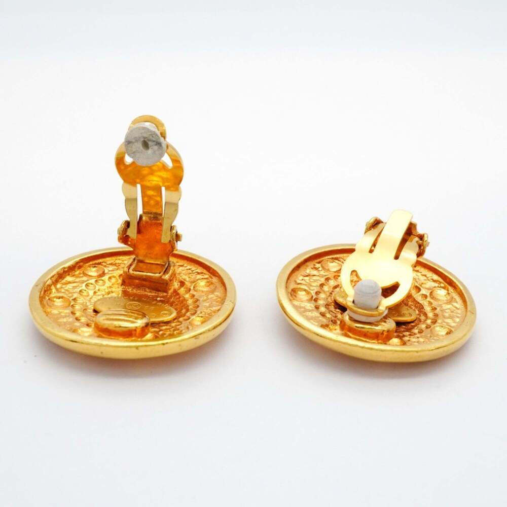 CHANEL Gold Logo Earrings - Picture 3 of 7